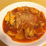 簡単鶏肉のトマト煮込み